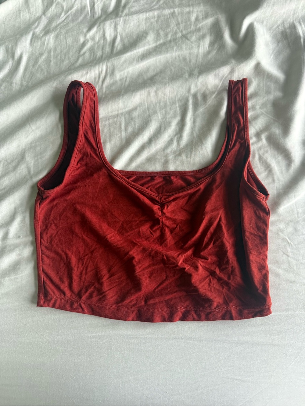 Alphalete Brick Red Cropped Tank